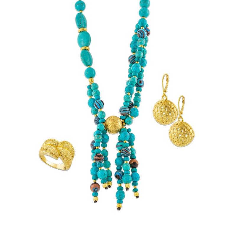 Turquoise Golden Dust Combo Set